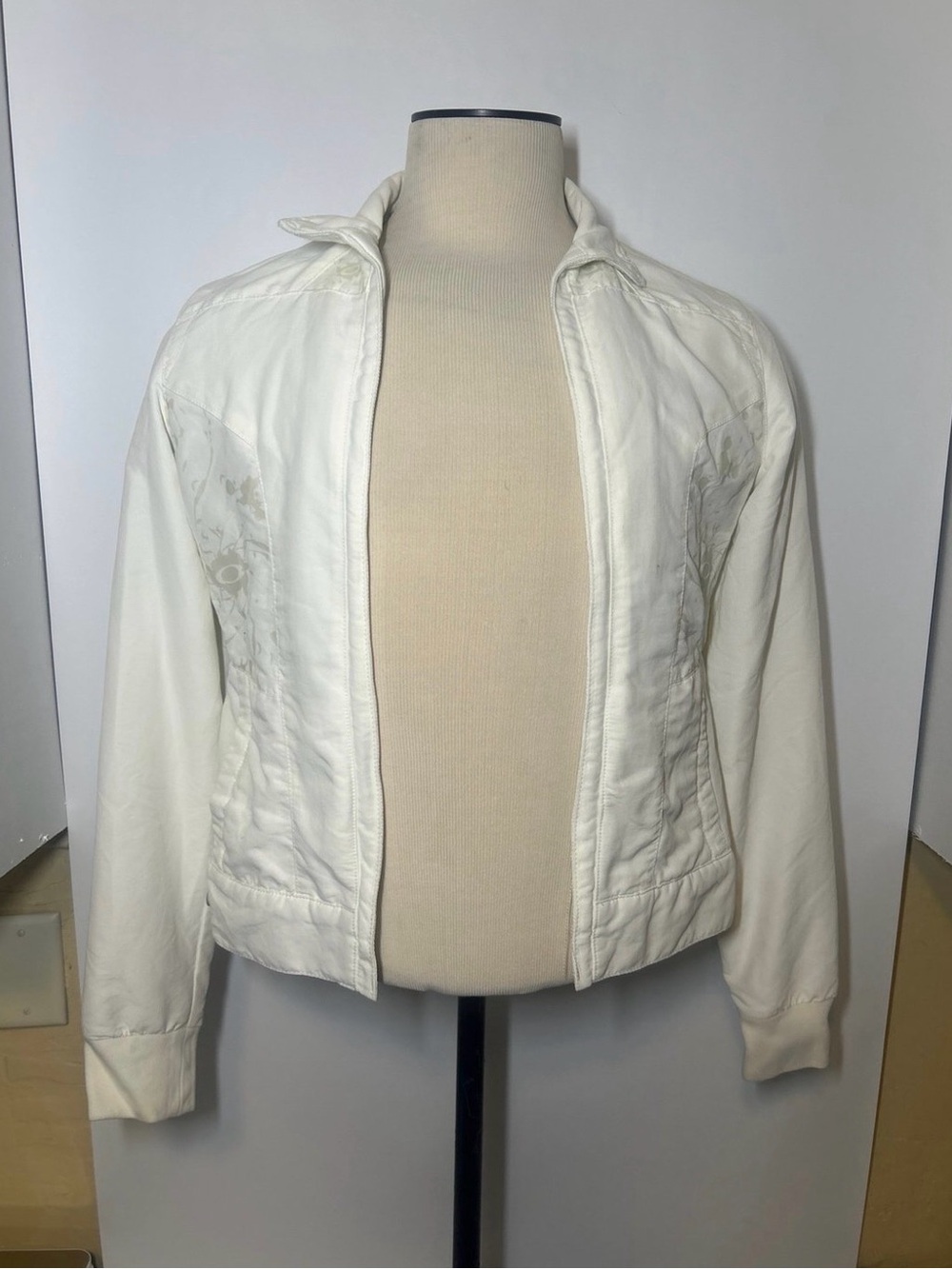 Women's vintage oakley White Zip-Front Jacket 1990s